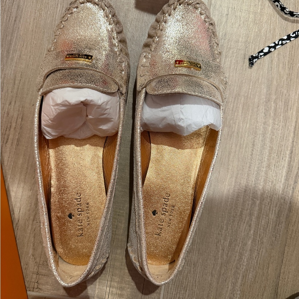 Kate Spade Metallic Gold Flats